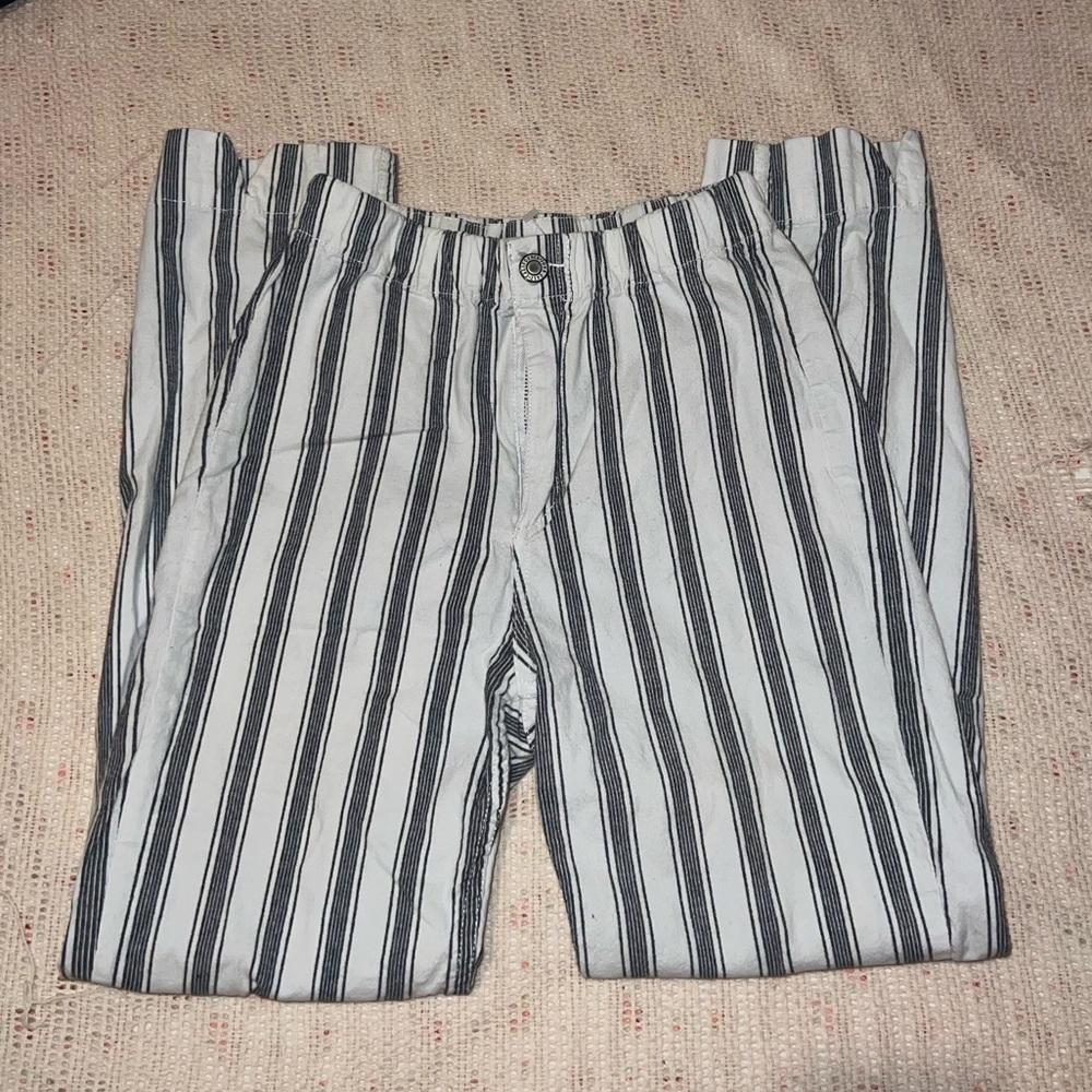Brandy Melville gray and white striped pants